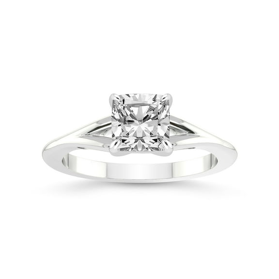 2 Carat IGI Certified Cushion Shape Lab Grown Diamond Engagement Ring | 14K White Gold | Cynthia Split Shank Lab Diamond Ring | FG-VS1-VS2 Quality Friendly Diamonds