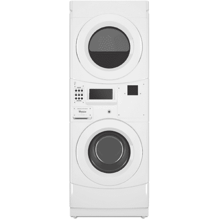 Whirlpool CGT9100GQ 27 Inch Commercial Gas Stack Washer/Dryer with Coin Equipped