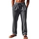 thumbnail image 2 of Pantalones largos para hombre, de color liso, con cordón, informales, de moda, largos, para hombre, 2 of 9