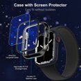 thumbnail image 3 of 5-Pack Tempered Glass Screen Protector Case Compatible with Apple Watch Series 8 Series 7 41mm, Touch-Sensitive Ultra-Thin Hard PC Full Cover Bumper Compatible with iWatch 41mm, 3 of 5