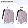 thumbnail image 3 of Lsque Flamingo Pattern Canvas Daypack, Durable Backpack, High-quality Versatile Backpack,Vintage Compact Backpack-Small, 3 of 6