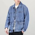 thumbnail image 3 of Chaqueta vaquera para hombre, hombros anchos, abrigos vaqueros para hombre, abrigo gris japonés, ropa de invierno holgada al precio más bajo, diseñador G Lxury, 3 of 5