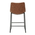 thumbnail image 4 of Abble 24" Bar Stool, Brown, Set of 2, 4 of 8