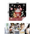 thumbnail image 4 of Black Christmas Cloth Napkins Set of 6 Reusable Dinner Napkins, Ice Cream Snowflakes Pine Needles Check Cocktail Napkin Washable Table Napkins for Wedding/Holiday Party/Baby Shower 20"x20", 4 of 7