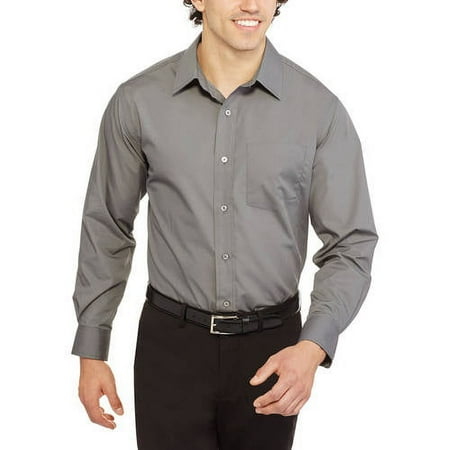 Big Men's Long Sleeve Poplin Dress Shirt