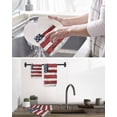 thumbnail image 5 of Vintage American Flag Hand Towels Set, Waffle Weave Kitchen Towels 2 Pieces, Country Wooden USA Flag Microfiber Hair Face Bath Tea Towel Absorbent Quick Drying Cleaning Dish Cloths, 15.7"x23.6", 5 of 7