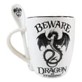 thumbnail image 2 of Ebros Altar Drake Beware Dragon Is Stirring Cocoa Tea Coffee Cup Mug & Spoon Set, 2 of 9