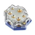 thumbnail image 6 of 0 2 4 Gauge in 2 4 8 Gauge Out 5 Way Power Distribution Block for Car Audio Splitter Blue Base Cover, 6 of 6
