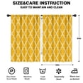 thumbnail image 2 of Blackout Kids Curtains,Yellow Geometric Quatrefoil Pattern Childrens Insulated Curtains Set Of 2,Bedroom Essentials,Toddler Room Decor 42x63in(106x160cm), 2 of 5