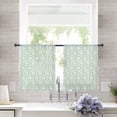 thumbnail image 2 of Teal Geometric Sheer Curtains 54 Inches Length 2 Panels Set, Window Sheer Curtains for Living Room/Bedroom, Art Contemporary Modern Abstract Light Filtering Rod Pocket Curtain 52'' x 54'' x 2, 2 of 7