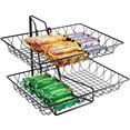 thumbnail image 1 of Cal Mil 1291-2 2-Tier Merchandiser with Rectangular Wire Baskets - 18 x 18.5 x 14.25 in., 1 of 1