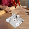 thumbnail image 4 of Herramienta auxiliar de grabado de placa de inserción de mesa de enrutador, con guía de calibre de inglete, placa abatible de enrutador para máquina blanco mayimx Placa de inserción, 4 of 7