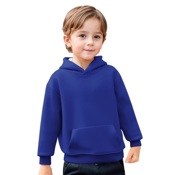 Ruyang Boys Girls Cute Trendy Hoodies Kids Plain Fall Winter Fleece Hooded Sweatshirts Long Sleeve Pullover Hoodie Pocket