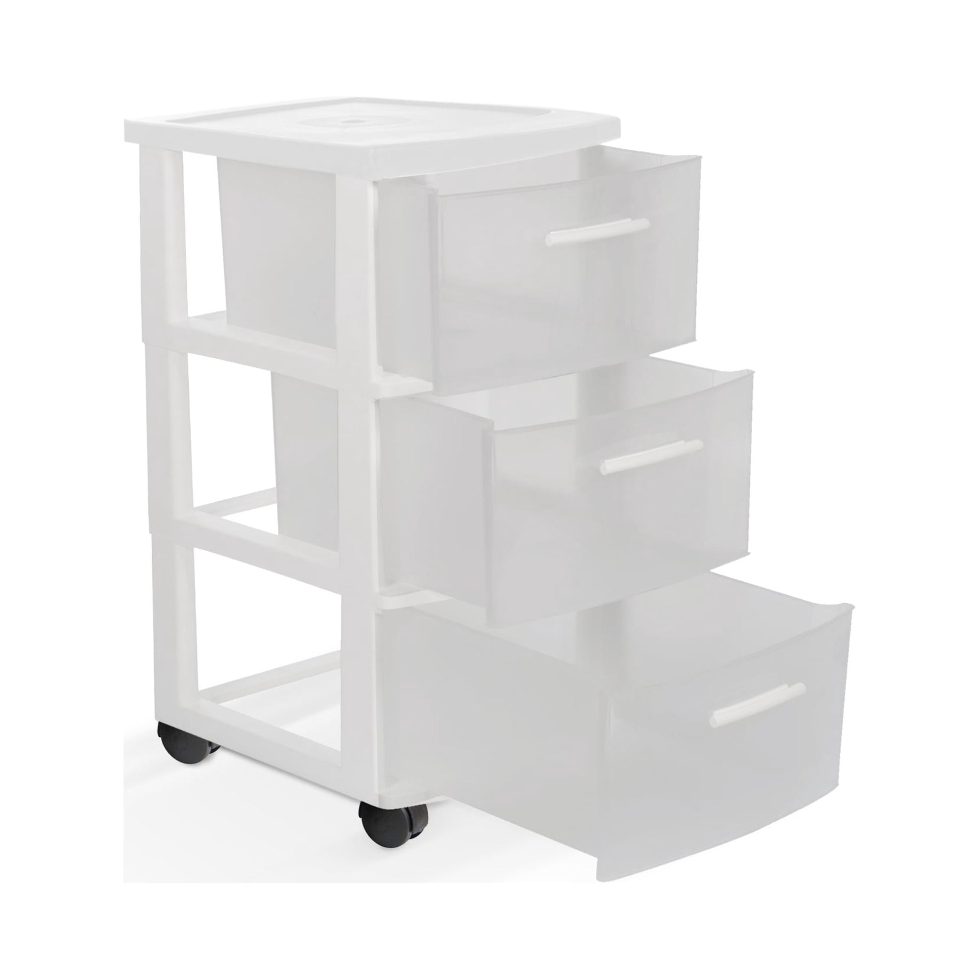 MQ 3-Drawer Plastic Rolling Storage Cart, Multiple Colors (2 Pack)