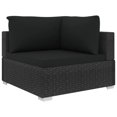 thumbnail image 2 of vidaXL 10 Piece Garden Lounge Set with Cushions Poly Rattan Black, 2 of 5