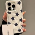 thumbnail image 1 of Cartoon Black Checkered Star Pattern Korean INS Phone Case for IPhone 16 15 14 13 12 11 Pro Max Plus Cute Shockproof Soft Cover, 1 of 4