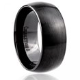 thumbnail image 1 of Satin Black Center With Silver Edges Ring, 1 of 2