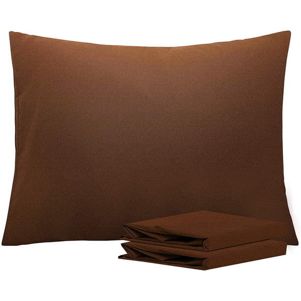 NTBAY Juego de 2 fundas de almohada estándar, 100% microfibra cepillada de 1800 hilos, súper suaves y acogedoras, resistentes a las arrugas, la decoloración y las manchas con cierre de sobre, fundas d