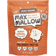 NEW Know Brainer Max Sweets Low Carb Keto Burnt Caramel Max Mallow - Atkins, Paleo, Diabetic Friendly Health Snack - Gluten Free, Soy Free & Zero Sugar marshmallow Non-GMO Ketogenic One 3.4oz bag