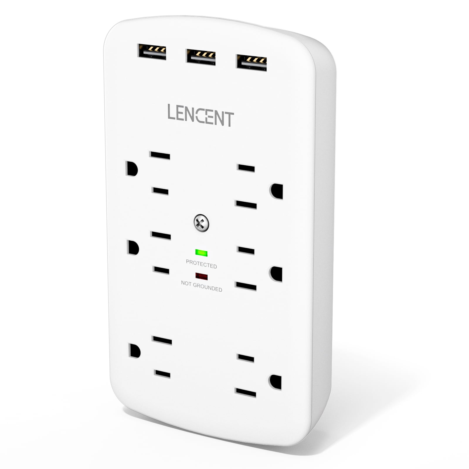 6 Plug Multi Outlet Extender, LENCENT Surge Protector, USB Charger