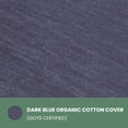 thumbnail image 6 of Organic Textiles 100% Organic Latex Seat Cushion with Dark Blue Cotton Cover - (2", Firm) - Pack of 1, 6 of 7