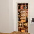 thumbnail image 4 of WINDLAND for Creative 3D Door Sticker Wine Cabinet Wallpaper Self Adhesive Wall Mural Pos, 4 of 7