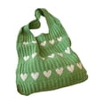 thumbnail image 2 of BZPIZ Knitted Heart-Patterned Tote Bag for Women, Large Beach Bag Shoulder Bag for Work School Beach Travel and Shopping Grocery, Gift for Women Men, 2 of 6