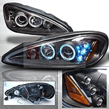 Grand Am Projector Headlights - Spec-D Tuning 99-05 Pontiac Grand Am Halo LED Projector Headlights - Black