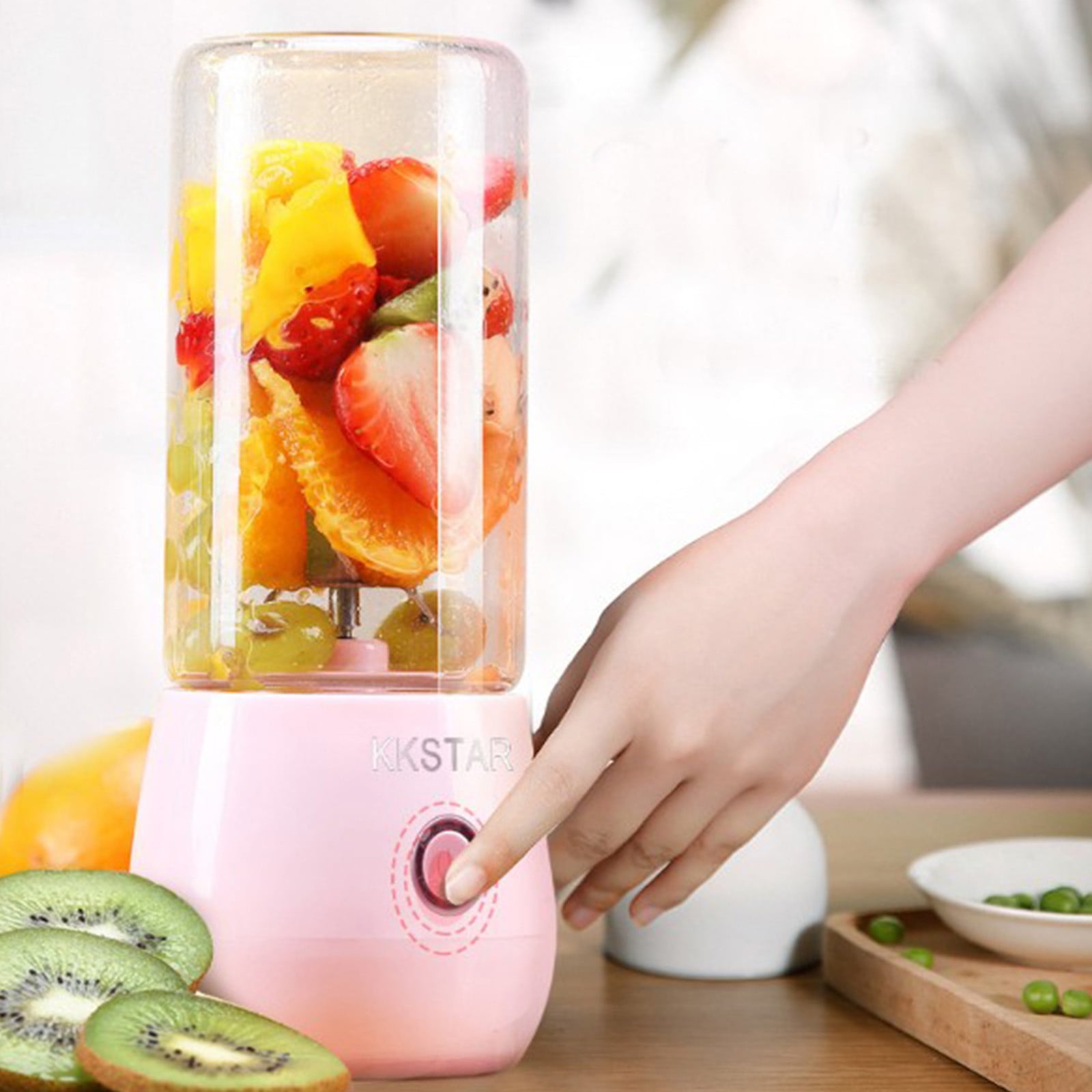 Tahtuvzn Storage and Organization Clearance! Portable Blenders, Size Juicer Cup for Shakes, Food Mixing Machine,USB Rechargeable with Six Slices, for Sports Travel and Outdoors, Gifts for family