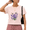 1-Pink, variant on Women's Blue Watercolor Purple Lupine Wildflower Bee Bouquet Graphic Short Sleeve Crop T-Shirt Breathable Crewneck XS-XL Top