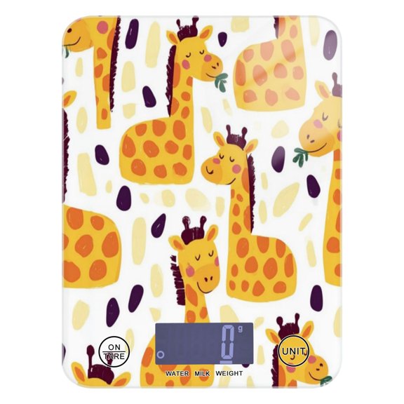 Kitchen Scale Digital Food Scale 5000g Max Capacity Battery Operated (Batteries Not Included) Yellow Giraffe
