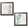 thumbnail image 1 of Gango Home Decor Contemporary Blessed IV & V by Janelle Penner (Ready to Hang); Two 12x12in Brown Framed Prints, 1 of 5