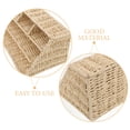 thumbnail image 7 of WRISTBIQUE Elegant Design Desk Storage Basket Handwoven Wicker Organizer Paper Rope Iron 1Pack, 7 of 7