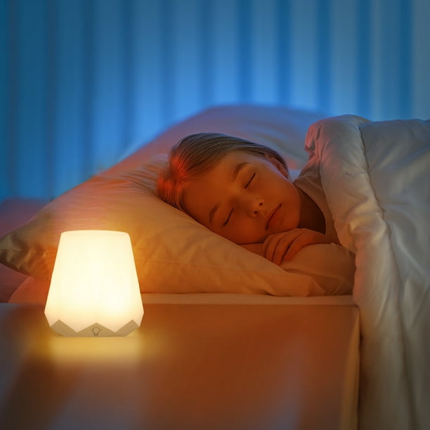 RUXAN Bedside Night Lamp for Kids,Rechargeable Warm Dimmable Nursery Lamp LED Touch Sensor Small