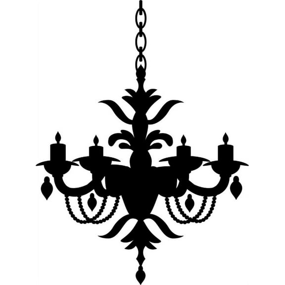 Do It Yourself Wall Decal Sticker Chandelier Bedroom Decoration Removable Home Size: 14 X28"