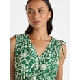 thumbnail image 5 of Time and Tru Women's Ruched Tie Shoulder Top, Sizes XS-XXXL, 5 of 6