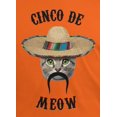 thumbnail image 2 of Old Glory Mens Funny Cat Cinco de Mayo Meow Short Sleeve Graphic T Shirt, 2 of 6