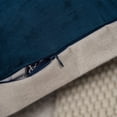 thumbnail image 4 of DriftAway Boho Throw Pillow Covers Modern Farmhouse Decorative Home Cushion for Bed Sofa or Bench 2 Pieces 18"L x 18"W Plus 1.5" Linen Blend Flange Peacock Blue, 4 of 7