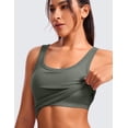 thumbnail image 5 of Top Corto CRZ YOGA Deportivo con Ribs y Almohadillas Gris Salvia XS, 5 of 5