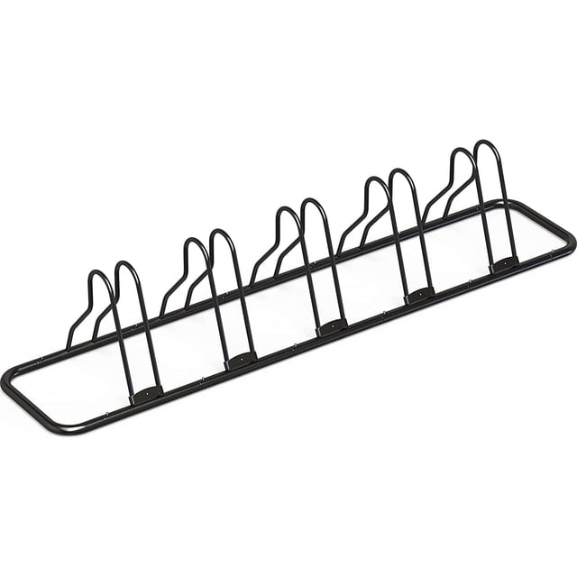 SimpleHouseware Support de Rangement Réglable pour Stationnement au Sol de 5 Vélos, Noir