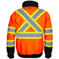 thumbnail image 3 of JORESTECH Hi-Vis Safety Bomber Jacket, Two-Toned, ANSI Class 3 (Orange, L), 3 of 6