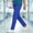 Blue, variant on asdoklhq Women's Scrubs Uniforms Womens Stretchtop Yoga Jogger Scrub Women's Solid Color Straight Barrel Elastic Waist Nursing Multiple Pockets Worker Pants Purple L