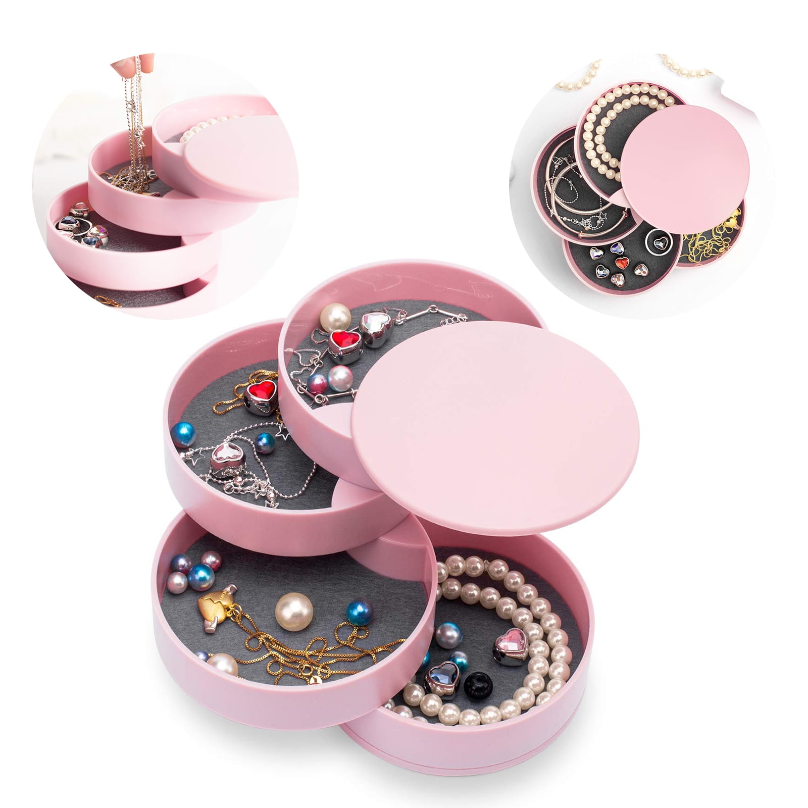 Semfri Jewelry Organizer Small Jewelry Storage Box Women Earring Holder