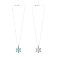 thumbnail image 1 of 2 Pcs Collier Flocon de Neige Charmant Incrusté de Diamants Décoration de Cou pour Femmes, 1 of 8