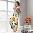 thumbnail image 6 of Picia Sunny Yellow SunFlower Womens Soft Woven Cotton Elastic Waistband Sleep Pajama Pant Lounge Sleep Pant With Pockets And Drawstring-X-Large, 6 of 9
