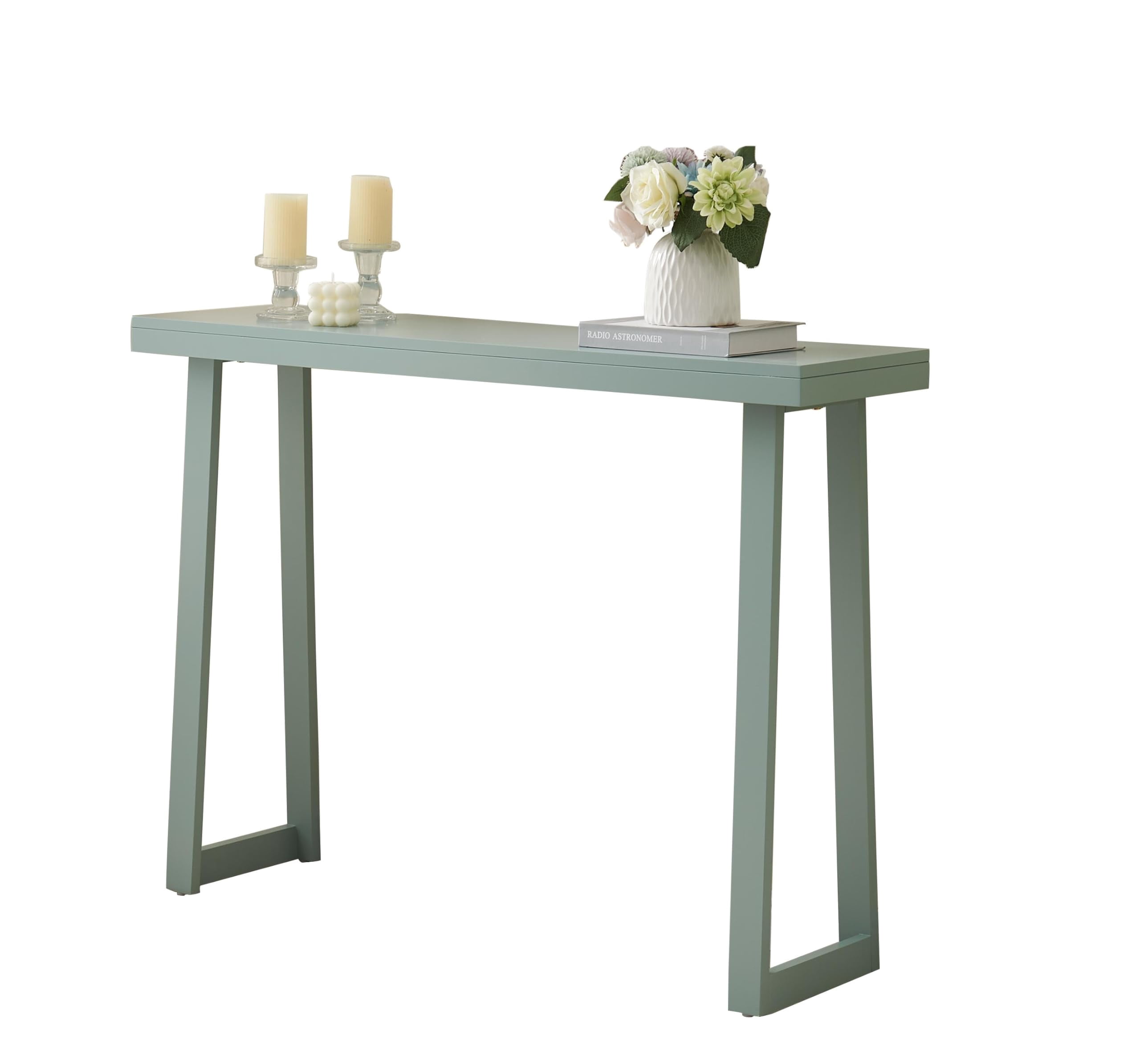 Kings Brand Furniture Claude Narrow Console Table Perfect for Sofa Table, Entryway Table for Hallway, Living Room (Ice Blue, 36 inches)