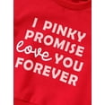 thumbnail image 6 of Gureui Valentine's Day Toddler Infant Baby Girls Boys Pullover Sweatshirt, Long Sleeve Round Neck Heart Letter Print Ribbed Shirt Tops, 6 of 8