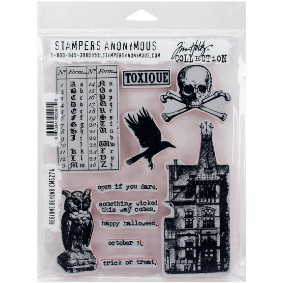 Tim Holtz Cling Stamps 7"x8.5"-regions Beyond