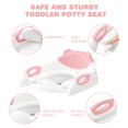 thumbnail image 4 of Asiento para ir al baño SKYROKU con taburete y escalera, color rosa, 4 of 7