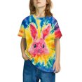 thumbnail image 2 of THDHVS Toddler Summer T-shirts,Summer Casual Tops for Kids,Girl Short Sleeve Tees Easter Graphic Cotton Summer T-Shirts Multicolor 7-8 Years, 2 of 4